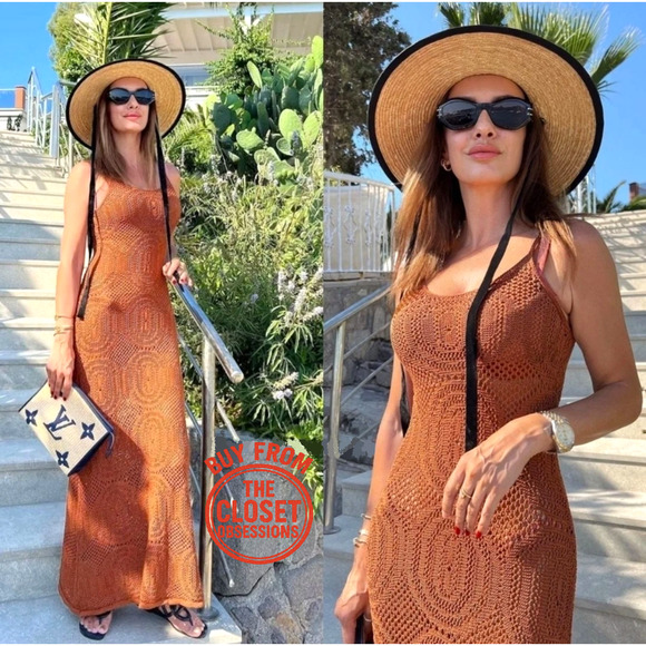 MANGO BLOGGER FAVE!!! Long Dress with Thin Straps NWT - Picture 5 of 16